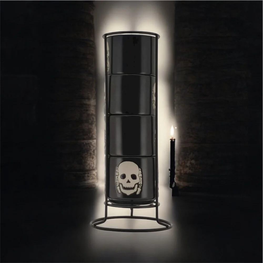 Small 4oz Skeleton Espresso Stackable Mug Set